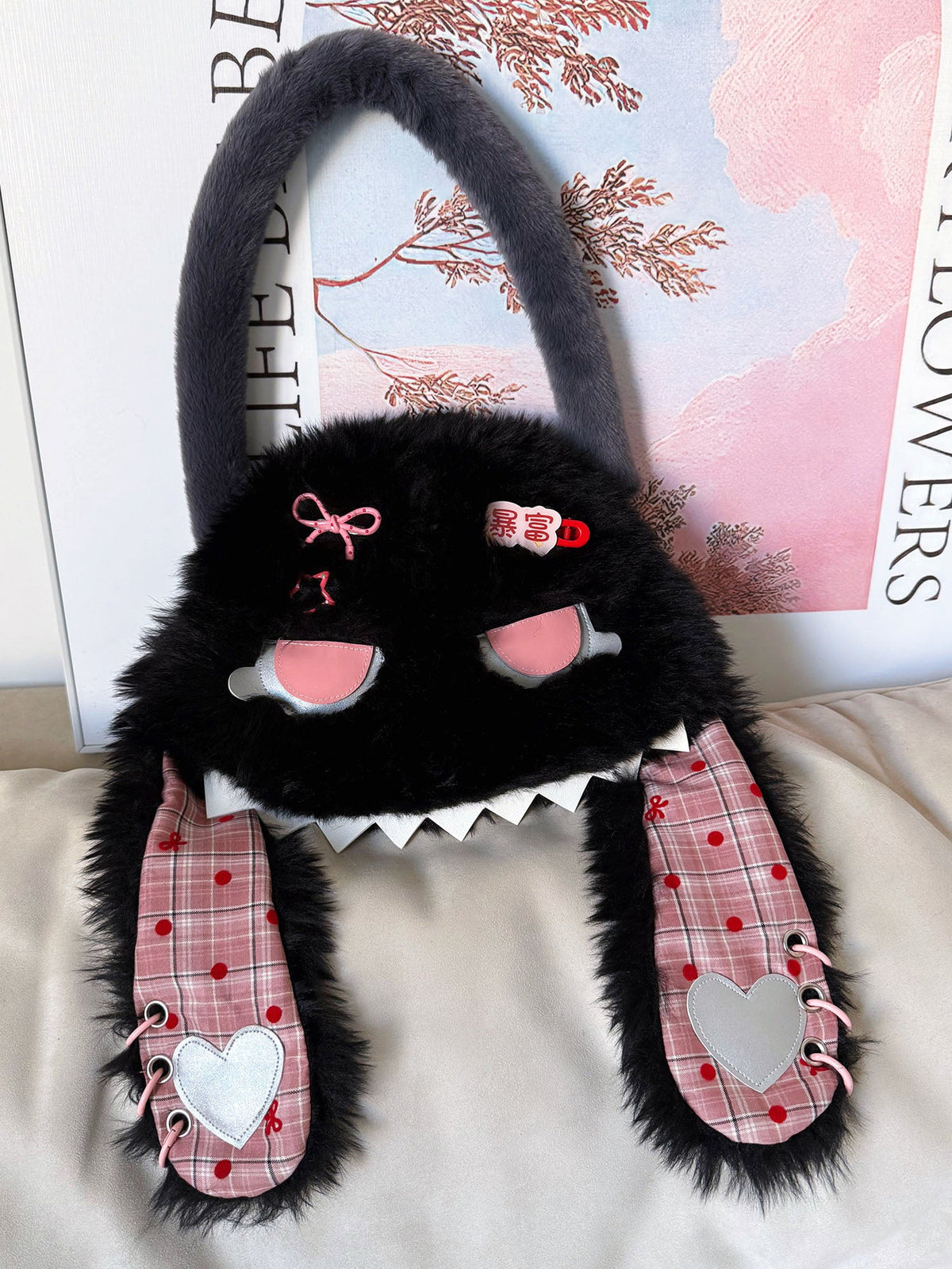 Magnetic Bunny Ear Plush Lolita Shoulder Bag with Chain - LolitaEra