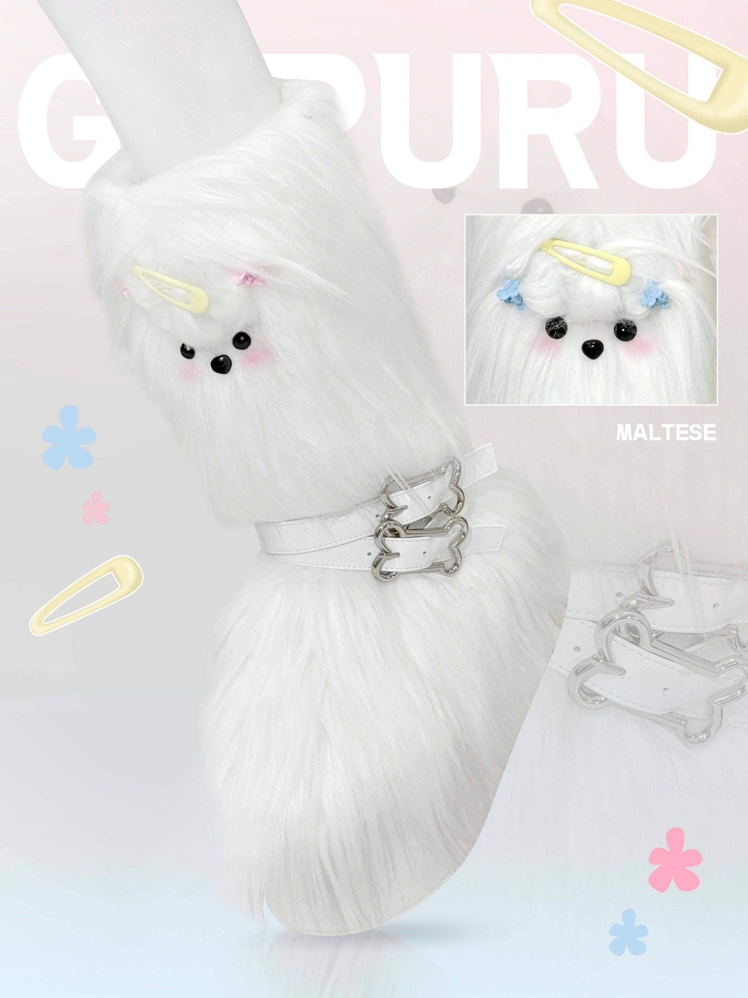 Maltese Story · Y2K Fuzzy Puppy Fashion Boots 1301 - LolitaEraWhite35Maltese Story · Y2K Fuzzy Puppy Fashion Boots 1301