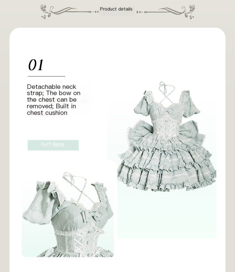 Marshmallow Dream Puffy Beige OP Dress - LolitaEraBeige OPSMarshmallow Dream Puffy Beige OP Dress