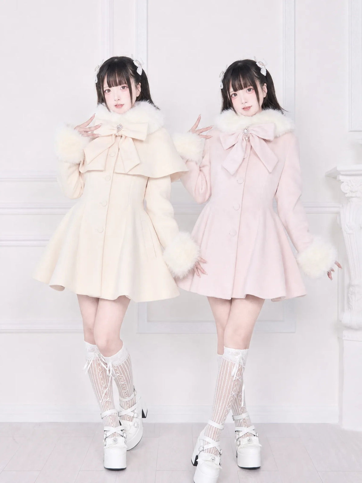 Mass Produced Japanese Style Bow Waist Tailored Coat - LolitaEra