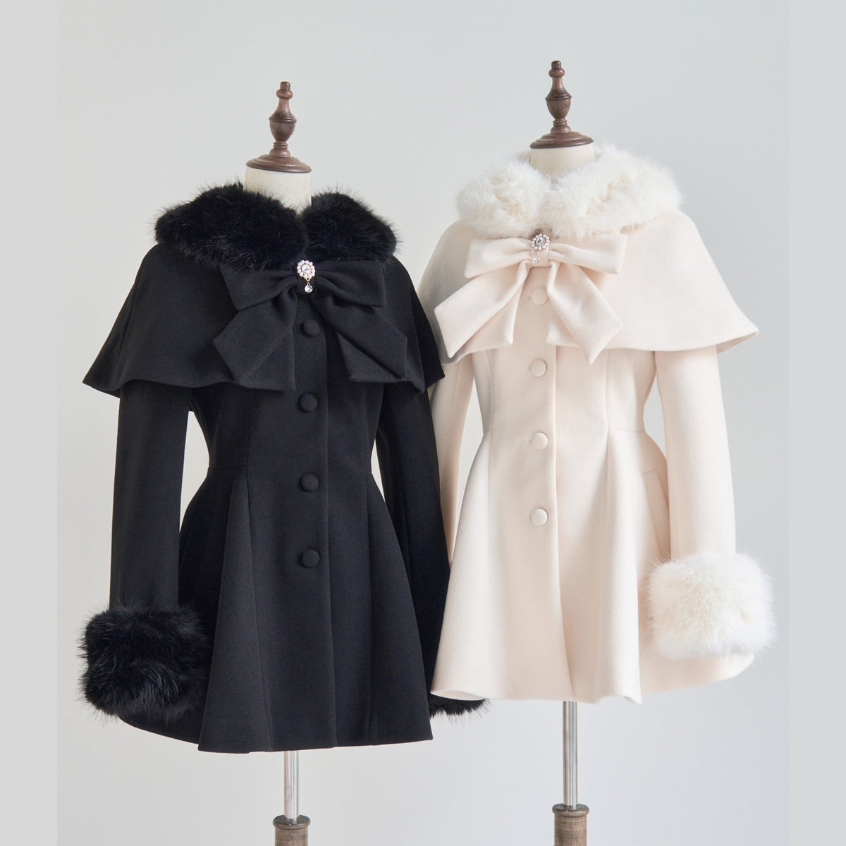 Mass Produced Japanese Style Bow Waist Tailored Coat - LolitaEra