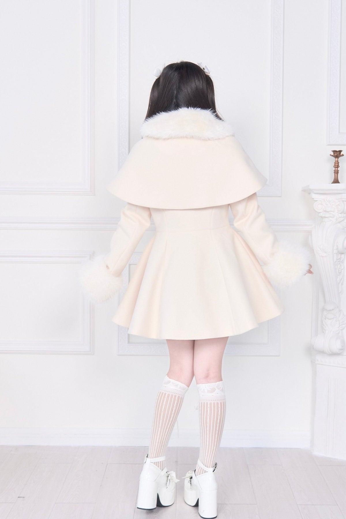 Mass Produced Japanese Style Bow Waist Tailored Coat - LolitaEra