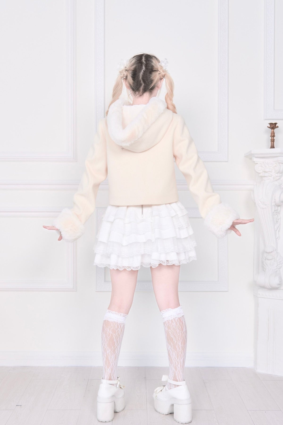 Mass Produced Japanese Style Bow Waist Tailored Top - LolitaEra
