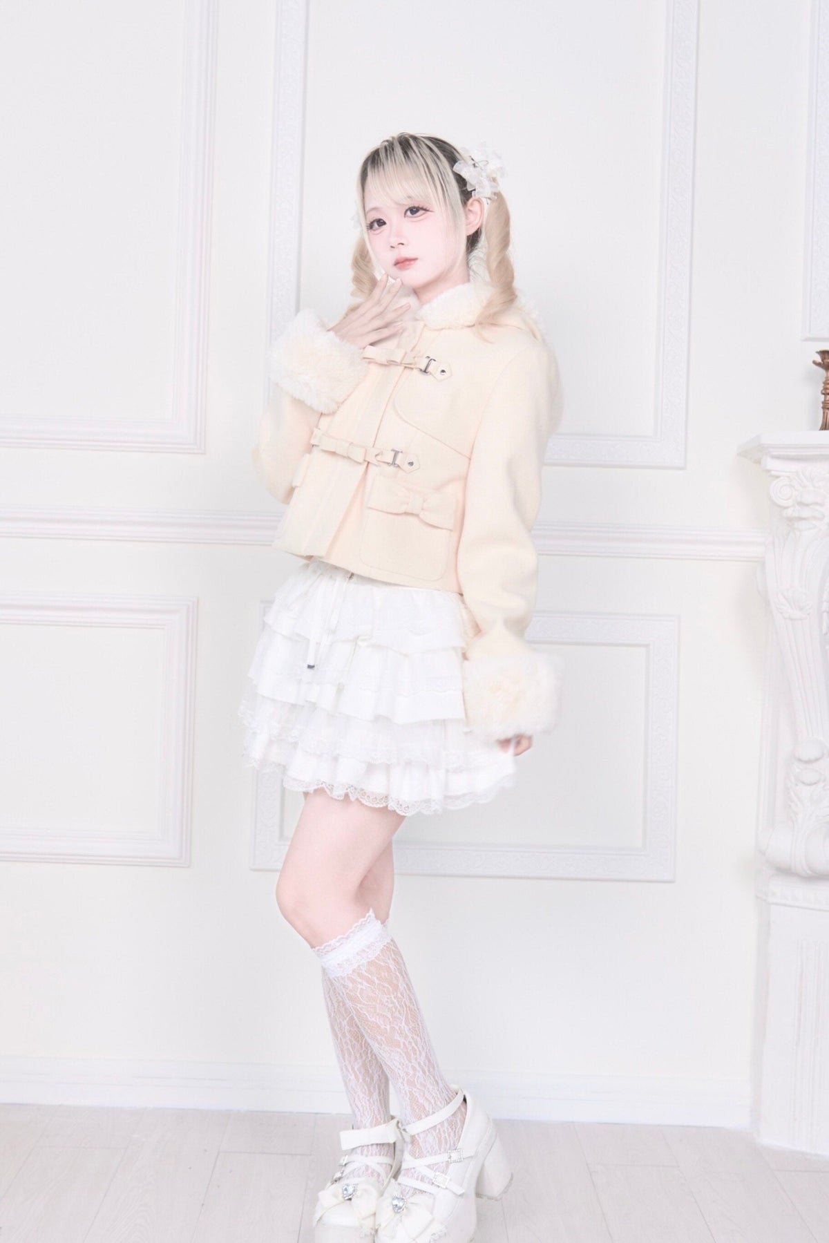 Mass Produced Japanese Style Bow Waist Tailored Top - LolitaEra