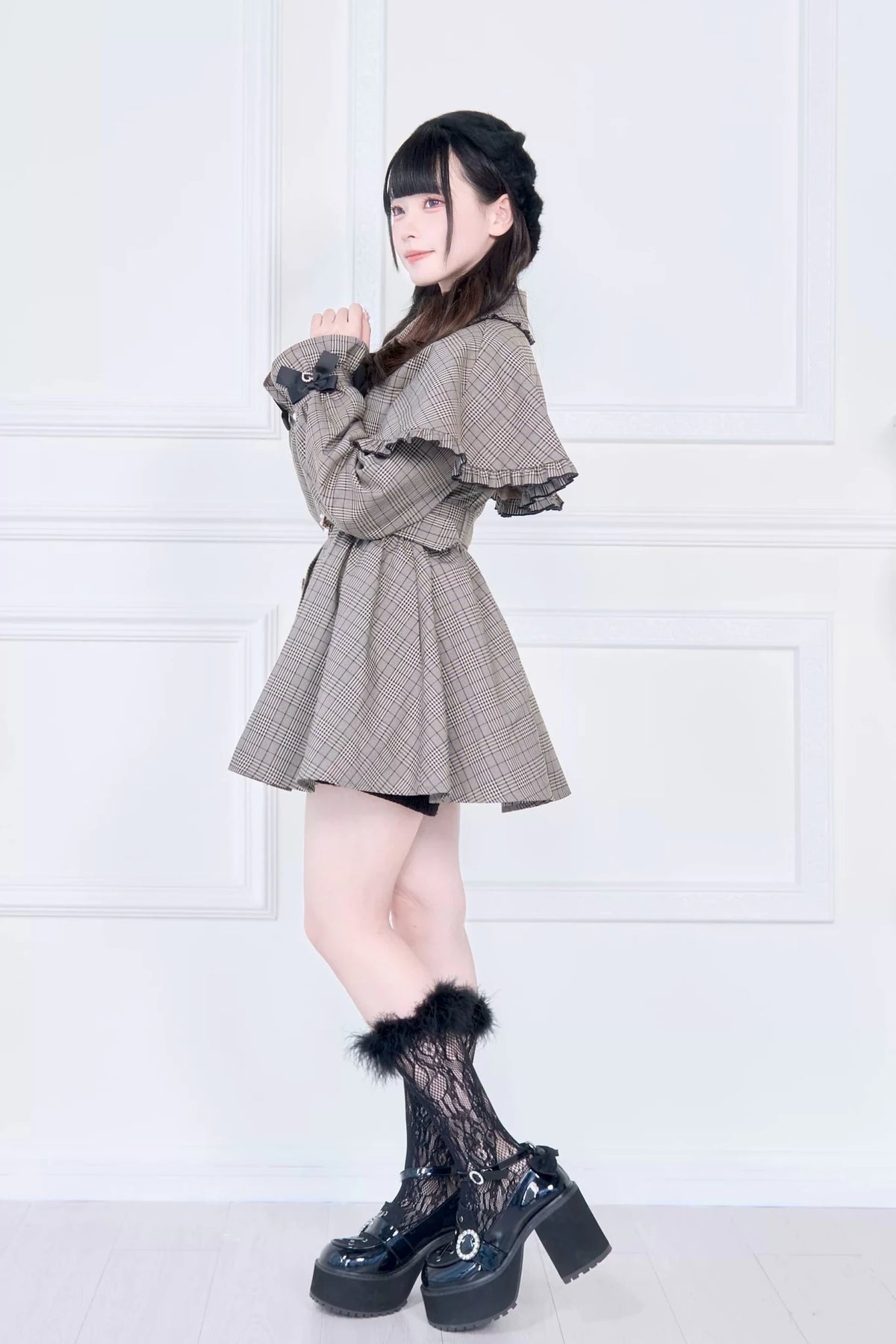 Mass Produced Japanese Style Cape Trench Coat - LolitaEra
