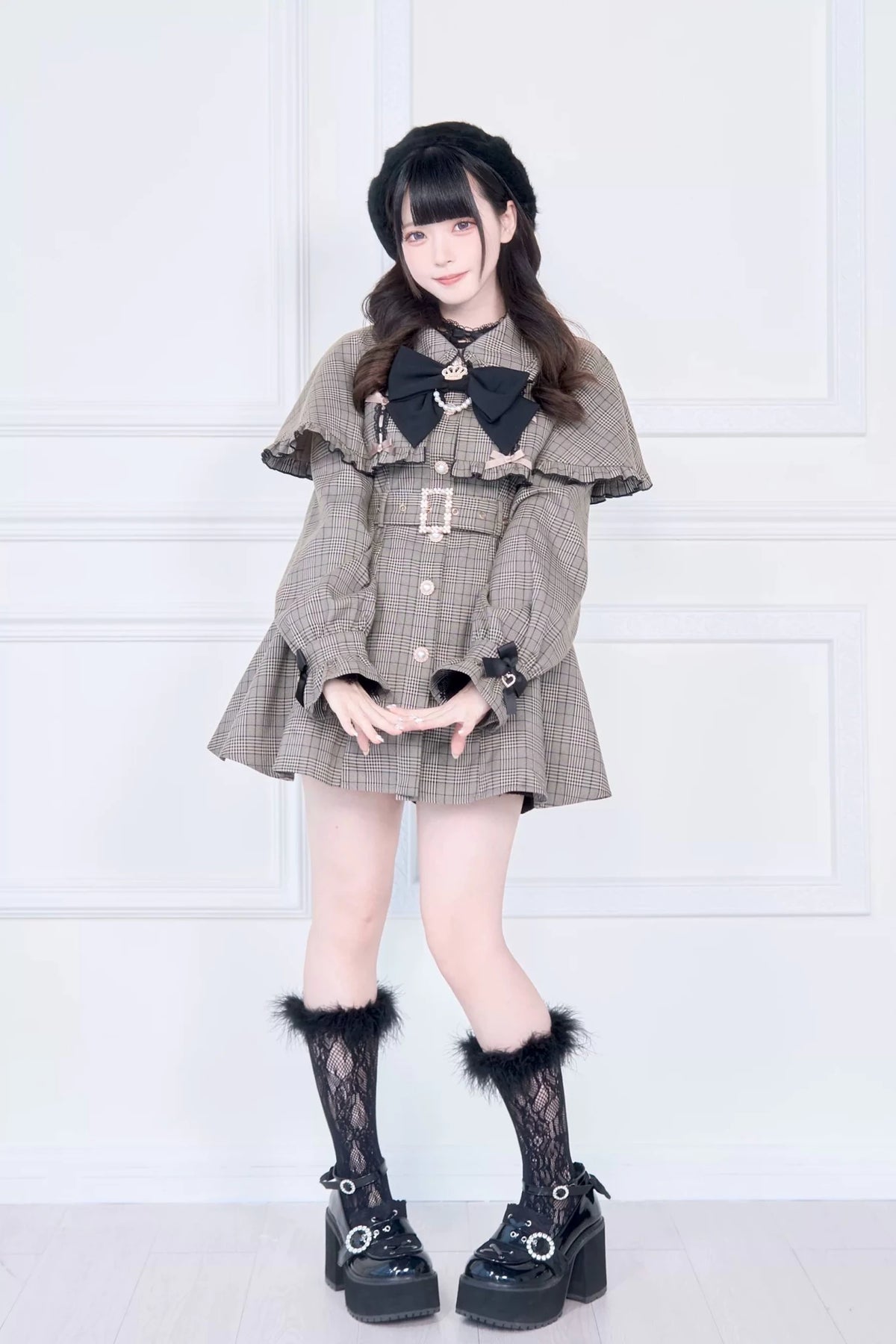Mass Produced Japanese Style Cape Trench Coat - LolitaEra