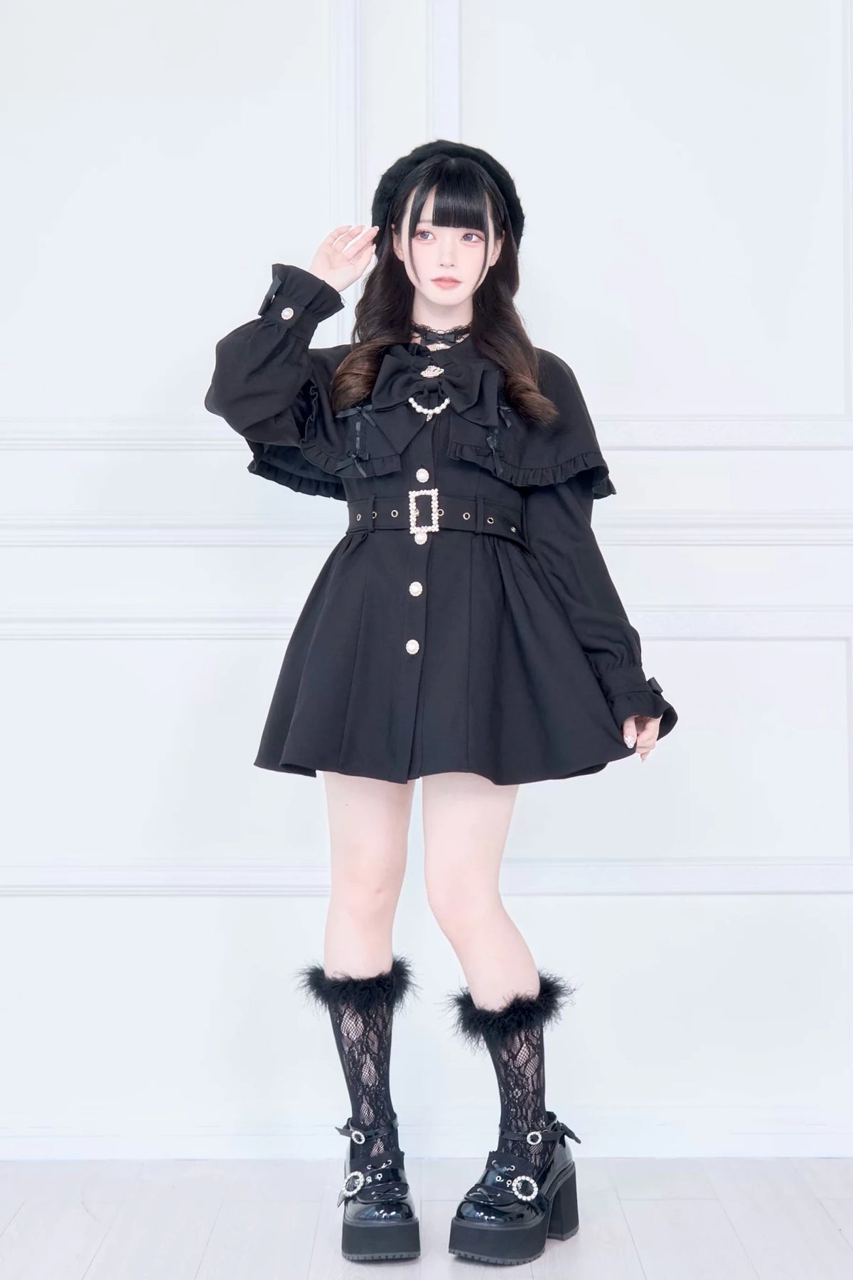 Mass Produced Japanese Style Cape Trench Coat - LolitaEra