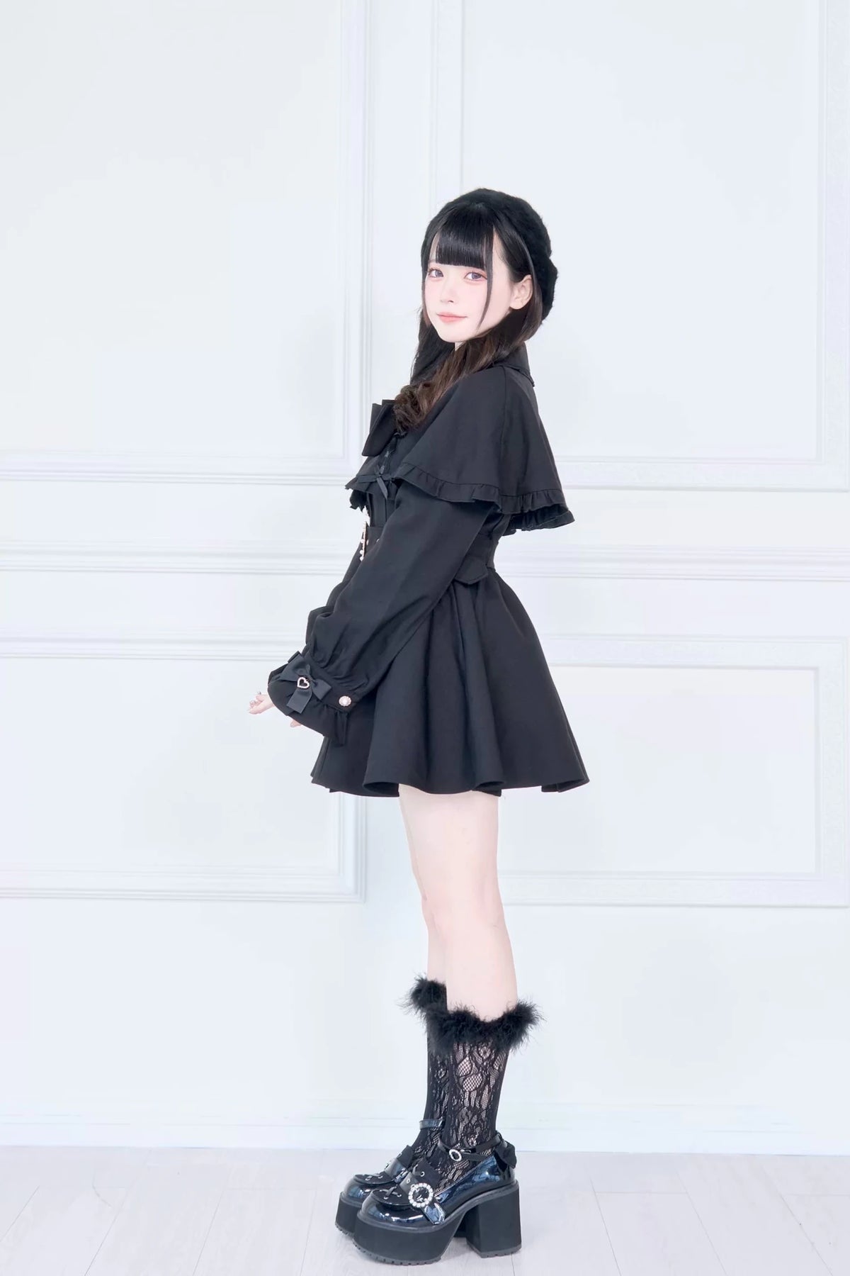 Mass Produced Japanese Style Cape Trench Coat - LolitaEra