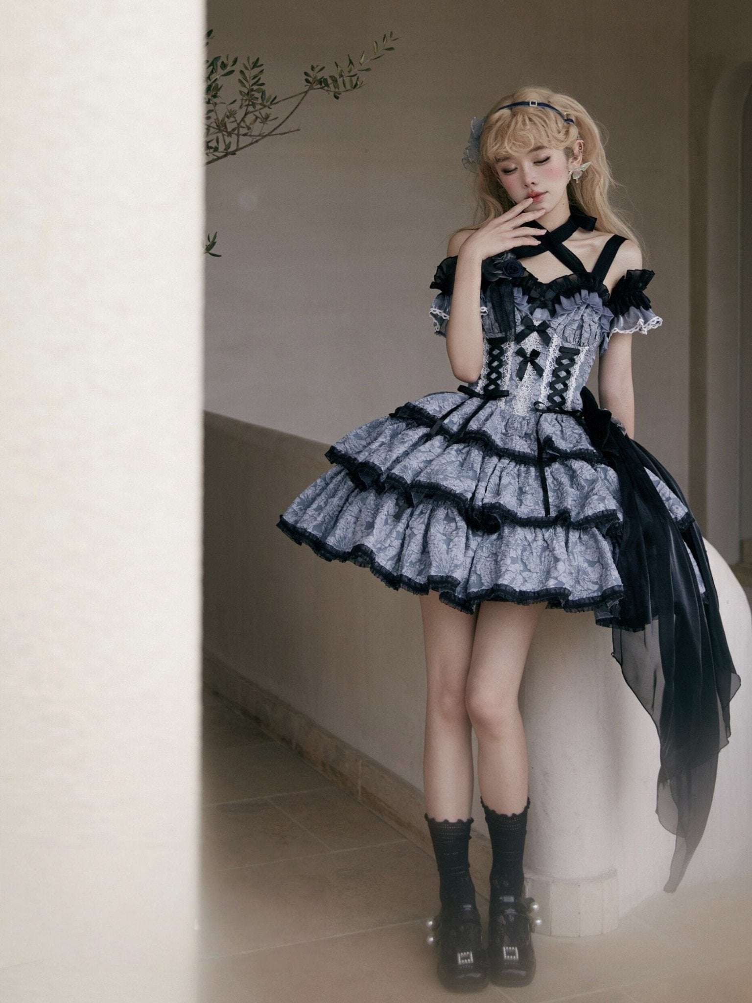 Medea's Kiss Dark Gothic Black JSK - LolitaEraBlack JSKSMedea's Kiss Dark Gothic Black JSK