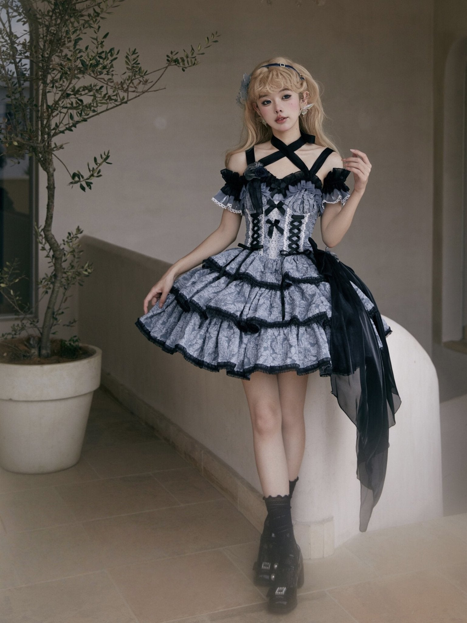 Medea's Kiss Dark Gothic Black JSK - LolitaEraBlack JSKSMedea's Kiss Dark Gothic Black JSK