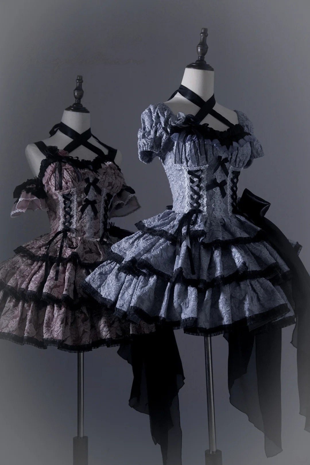 Medea's Kiss Dark Gothic Pink JSK - LolitaEraPink JSKSMedea's Kiss Dark Gothic Pink JSK