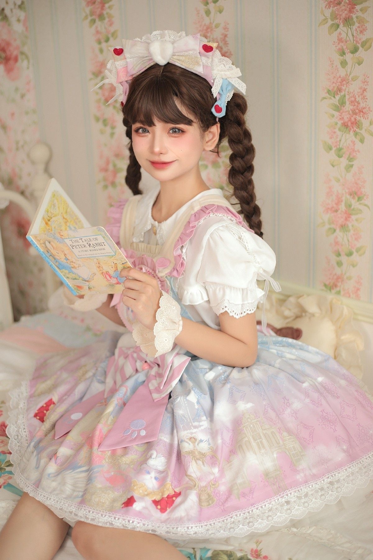 Meow Velvet Milk Candy Kawaii Cat Pink JSK - LolitaEraPink JSKSMeow Velvet Milk Candy Kawaii Cat Pink JSK