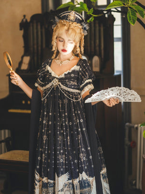 Mermaid Ode Empire Waist Gown - LolitaEraOP Dress+Waist ChainSMermaid Ode Empire Waist Gown