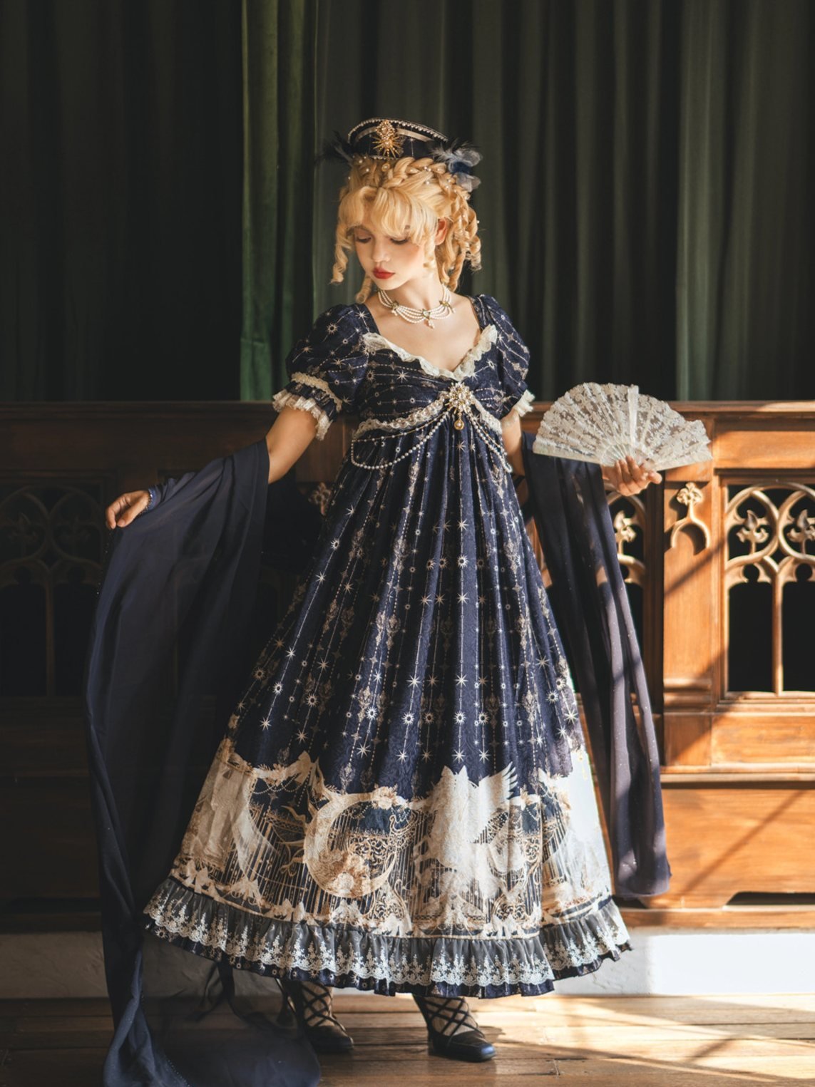 Mermaid Ode Empire Waist Gown - LolitaEraOP Dress+Waist ChainSMermaid Ode Empire Waist Gown