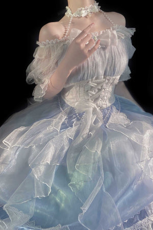 Mermaid's Secret Short Sleeve Lolita Dress - LolitaEraDressSMermaid's Secret Short Sleeve Lolita Dress