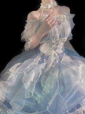 Mermaid's Secret Short Sleeve Lolita Dress - LolitaEraDressSMermaid's Secret Short Sleeve Lolita Dress