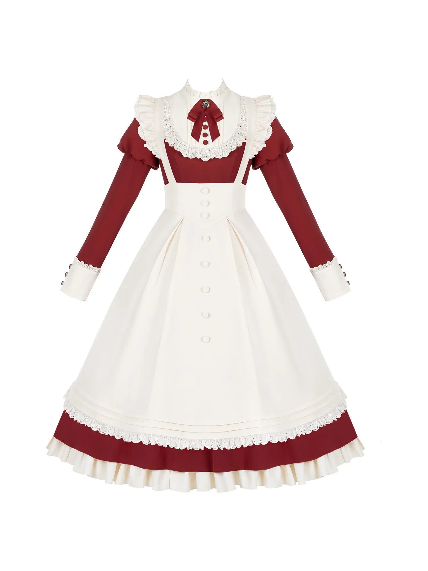 Letters and Poems · Miss Lita | WP Original Sub-brand Elegant Maid Stand-up Collar OP Apron Twin Lolita Autumn