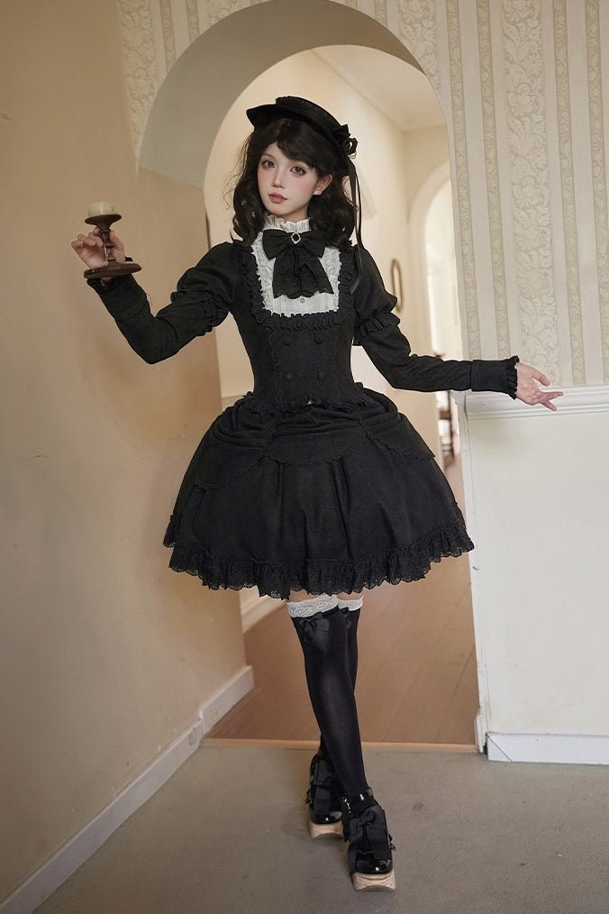 Mist City Jet Lag Classic Long/Short Skirt Set LE1192 - LolitaEraShort SK SetSMist City Jet Lag Classic Long/Short Skirt Set LE1192