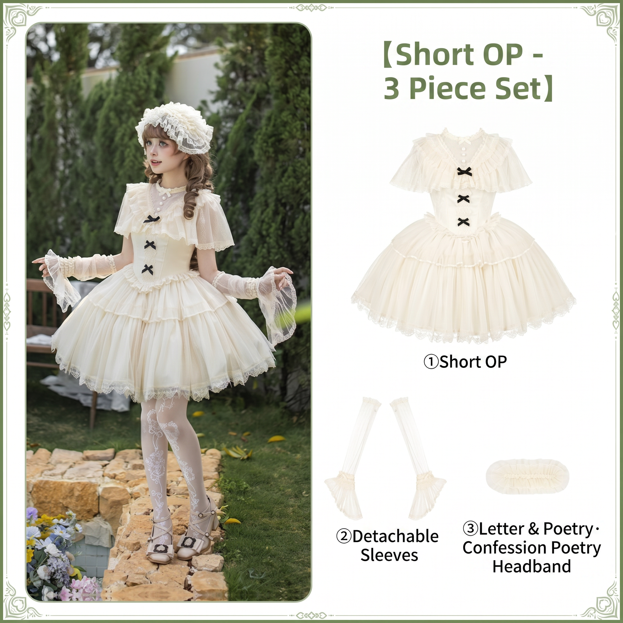 Misty Mountain Rendezvous Edward Collar Lolita OP Dress - LolitaEra