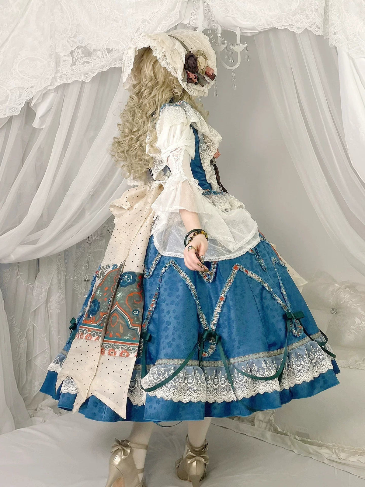 Monet's Lakeside Classic Lolita OP Dress Set - LolitaEra