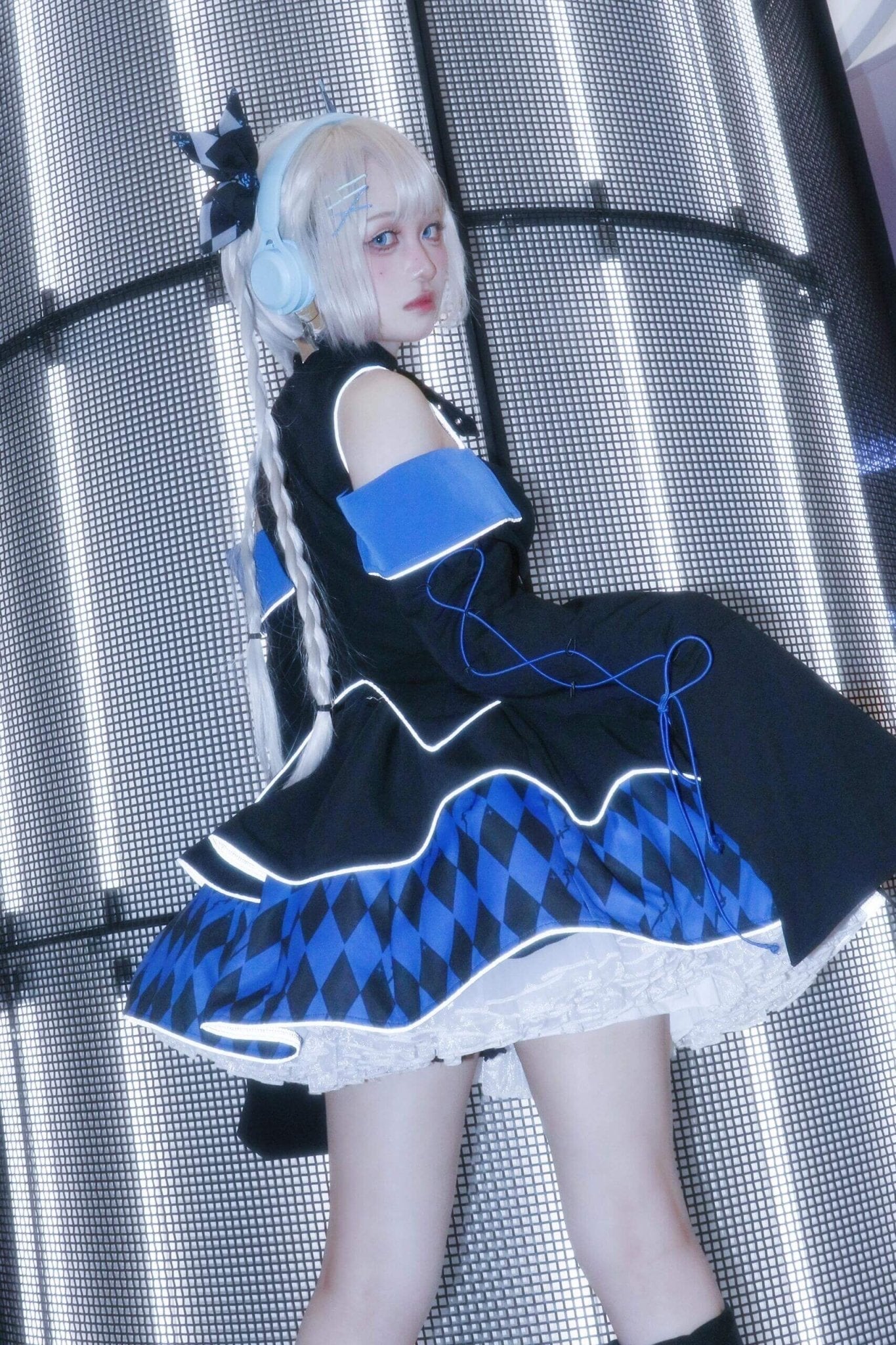 Moon Hidden Magical Girl Blue Battle Costume - LolitaEraBlue SetSMoon Hidden Magical Girl Blue Battle Costume