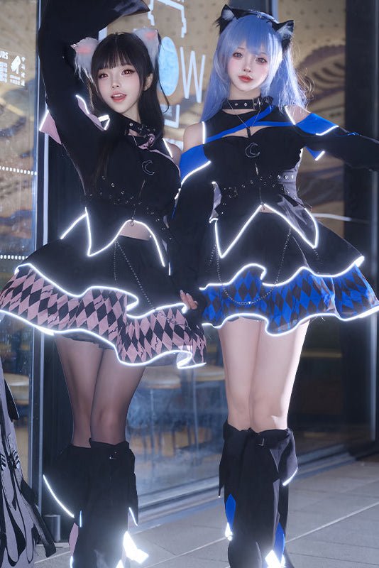 Moon Hidden Magical Girl Blue Battle Costume - LolitaEraBlue SetSMoon Hidden Magical Girl Blue Battle Costume