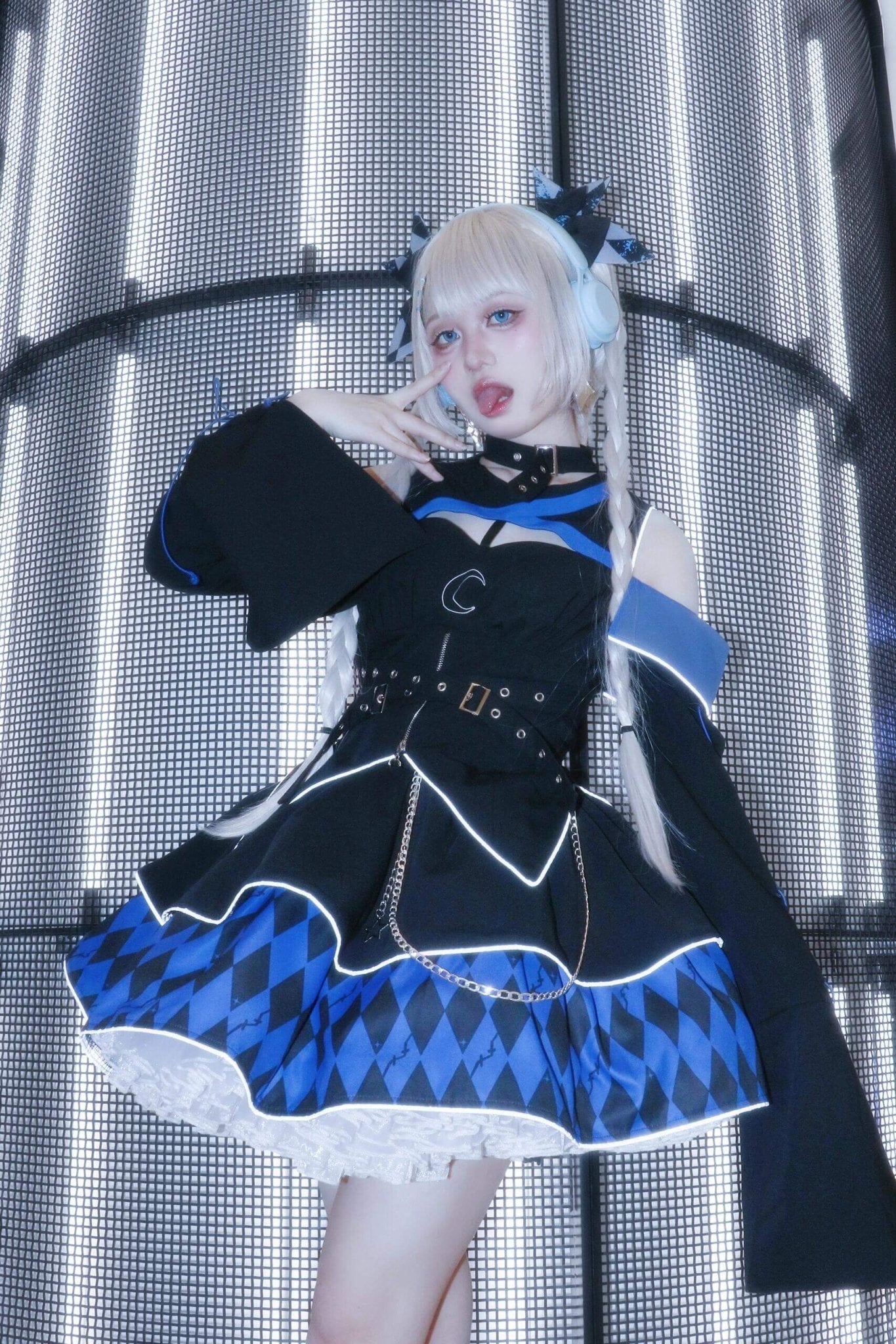 Moon Hidden Magical Girl Blue Battle Costume - LolitaEraBlue SetSMoon Hidden Magical Girl Blue Battle Costume