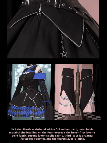 Moon Hidden Magical Girl Blue Battle Costume - LolitaEraBlue SetSMoon Hidden Magical Girl Blue Battle Costume