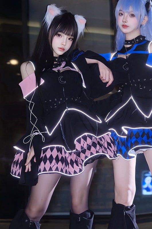 Moon Hidden Magical Girl Blue Battle Costume - LolitaEraBlue SetSMoon Hidden Magical Girl Blue Battle Costume