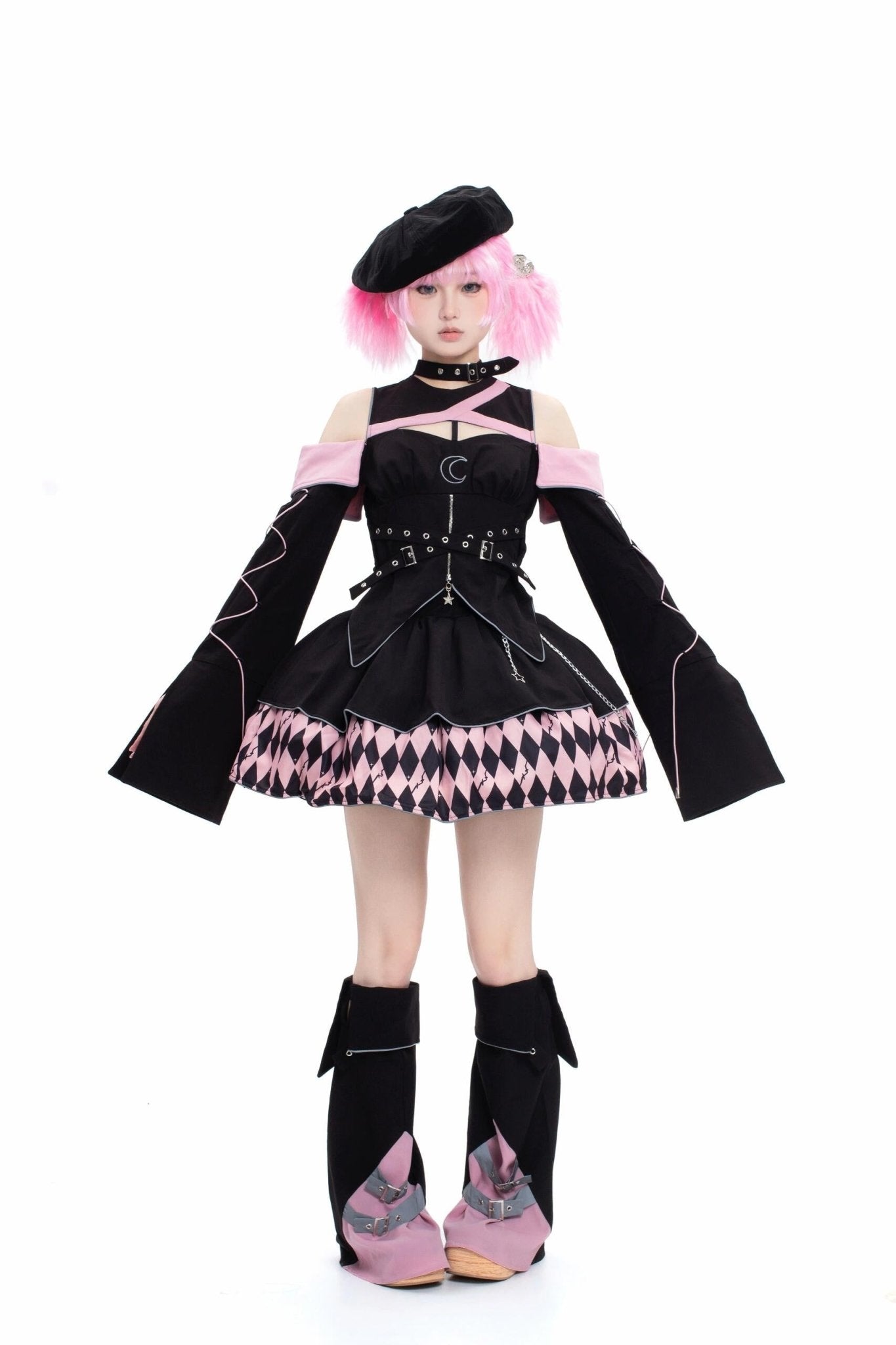 Moon Hidden Magical Girl Pink Battle Costume - LolitaEraPink SetSMoon Hidden Magical Girl Pink Battle Costume