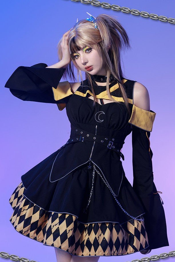 Moon Hidden Magical Girl Yellow Battle Costume - LolitaEraYellow SetSMoon Hidden Magical Girl Yellow Battle Costume