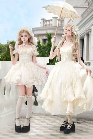 Moonlight Variation Lolita Boned Frilled Twin JSK - LolitaEraShort JSK SetSMoonlight Variation Lolita Boned Frilled Twin JSK