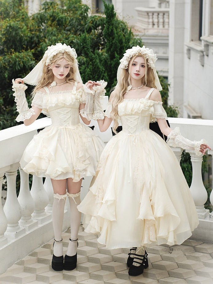 Moonlight Variation Lolita Boned Frilled Twin JSK - LolitaEraShort JSK SetSMoonlight Variation Lolita Boned Frilled Twin JSK