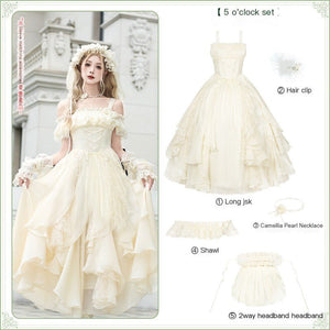 Moonlight Variation Lolita Boned Frilled Twin JSK - LolitaEraLong JSK SetSMoonlight Variation Lolita Boned Frilled Twin JSK