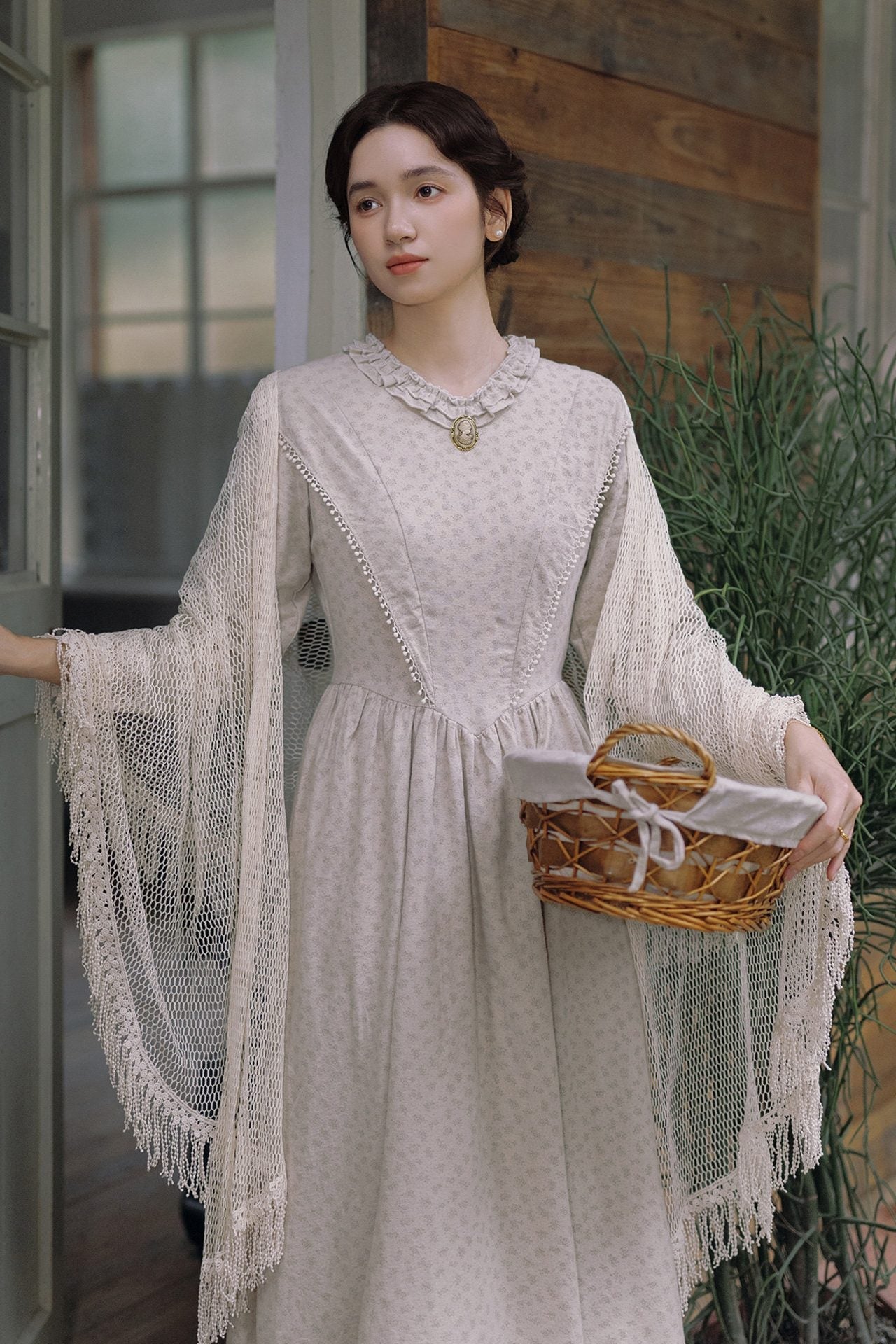 Moonlight Verse · Court Elegant Cotton White Dress 1272 - LolitaEraDressSMoonlight Verse · Court Elegant Cotton White Dress 1272