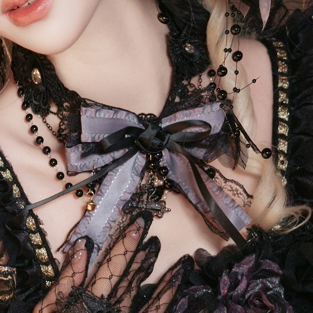 Moonlit Butterfly Dance Gothic Lolita Accessories - LolitaEra