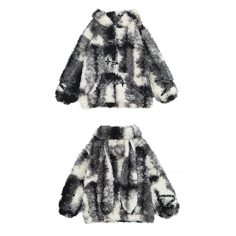 Mystery Rabbit Tribe Faux Rabbit Fur Plush Coat - LolitaEraBlack TopSMystery Rabbit Tribe Faux Rabbit Fur Plush Coat
