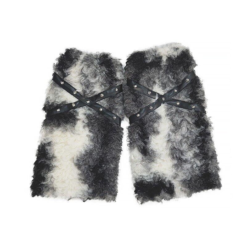 Mystery Rabbit Tribe Faux Rabbit Fur Plush Coat - LolitaEraBlack Leg WarmersSMystery Rabbit Tribe Faux Rabbit Fur Plush Coat