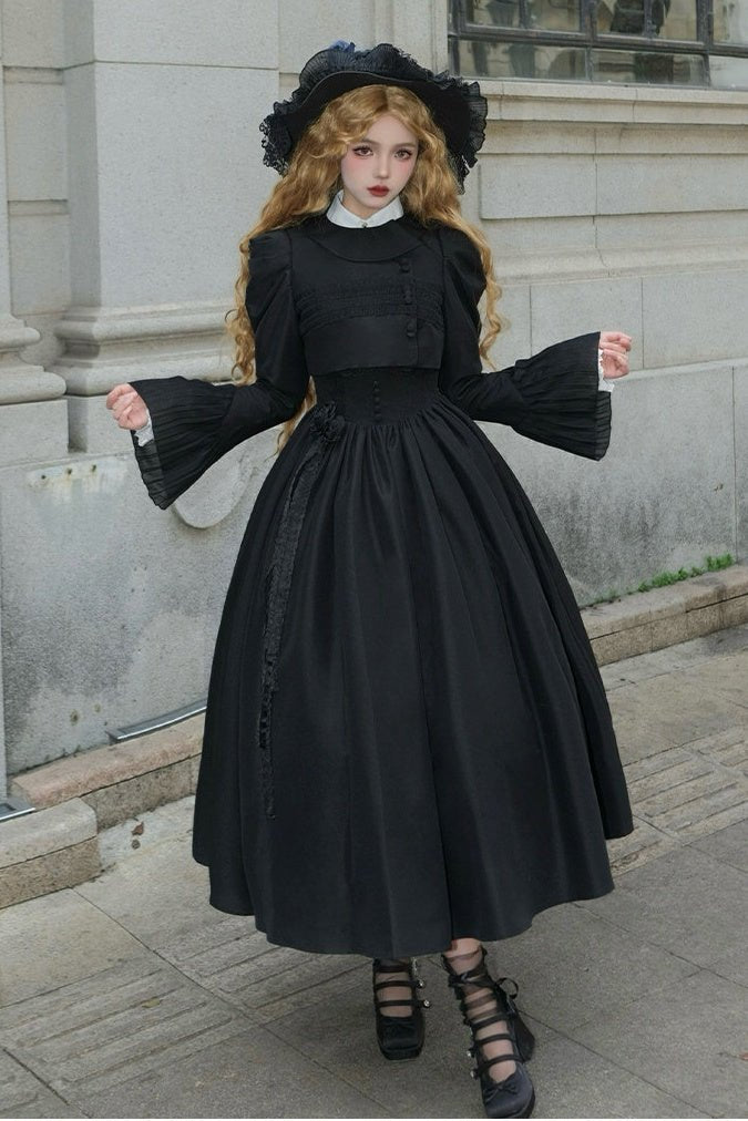 Night Traveler Lolita JSK Set - LolitaEraBlack CoatSNight Traveler Lolita JSK Set