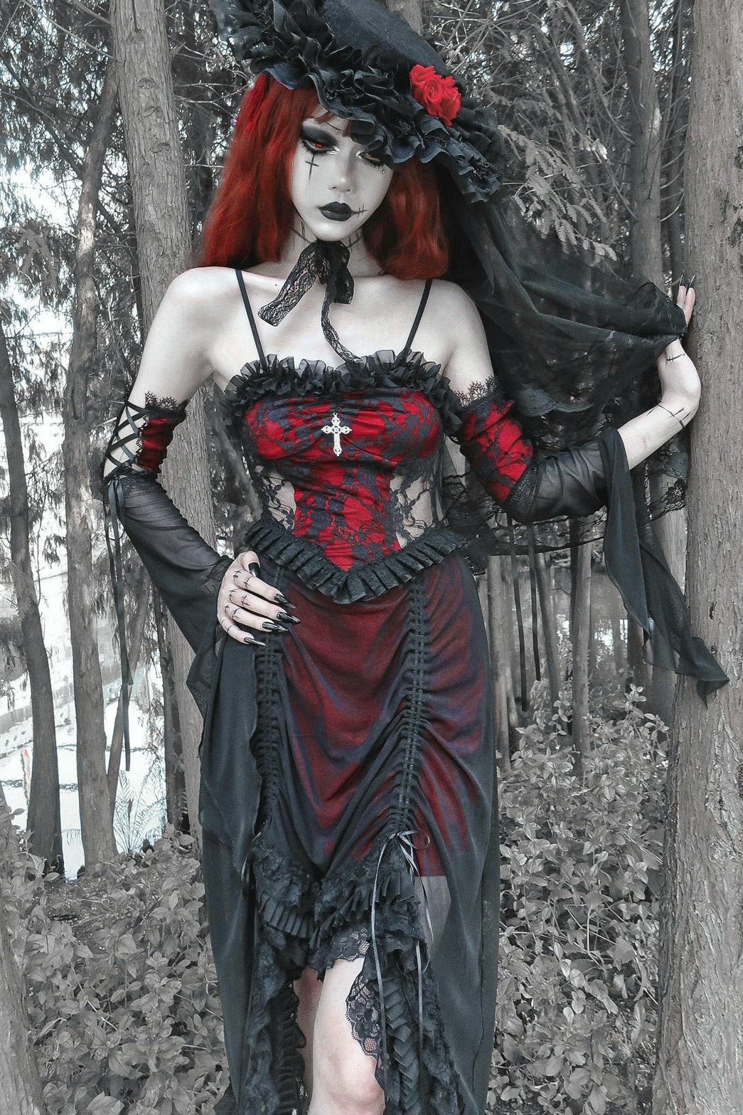 Night Visit Vampire Gothic Dress - LolitaEra