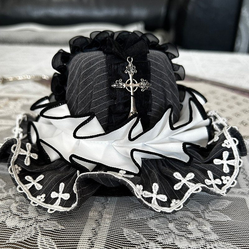 Non - Workday Gothic Lolita Princess Sleeve Dress - LolitaEraMini HatSNon - Workday Gothic Lolita Princess Sleeve Dress