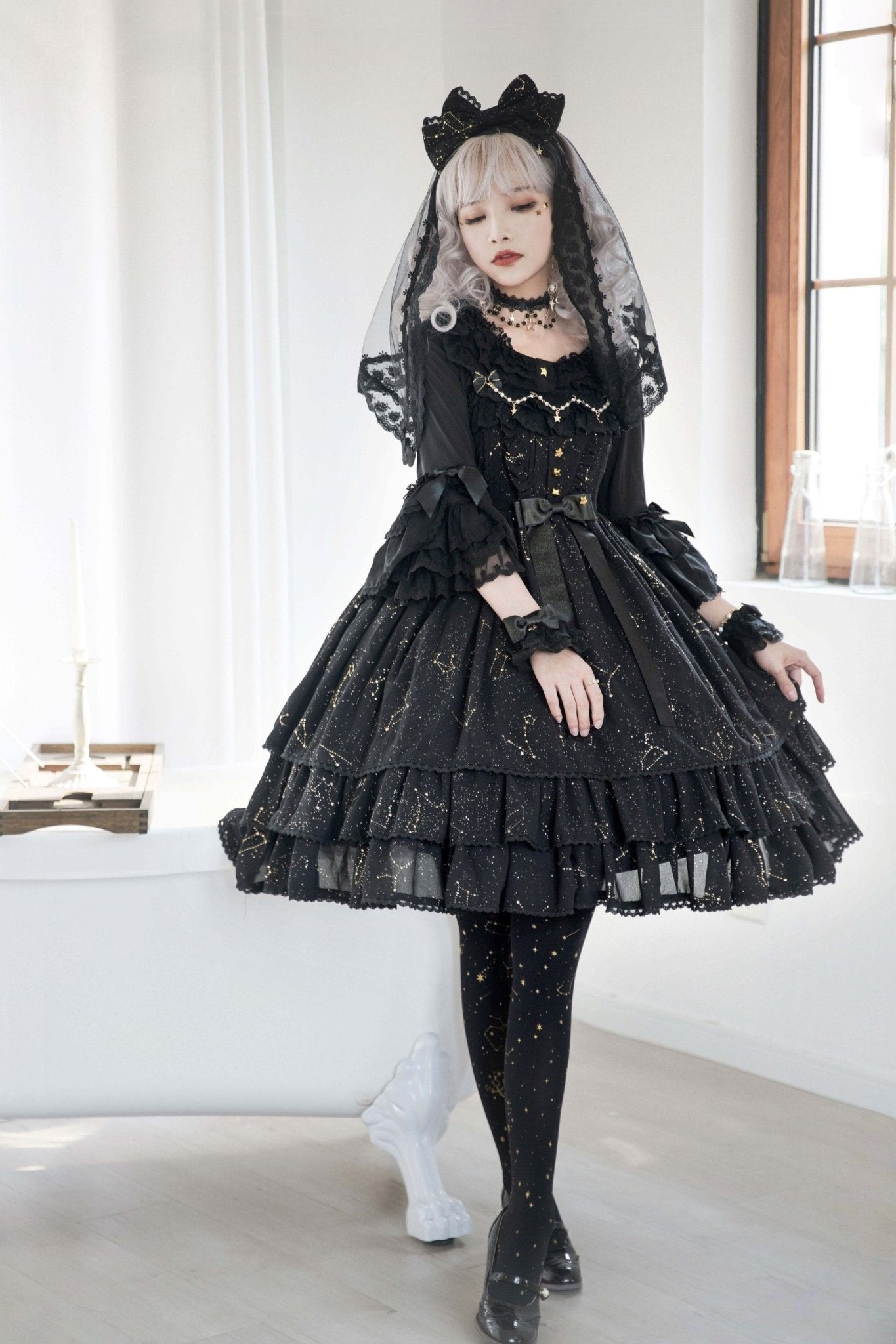 November Sakuya Gothic Constellation Lolita JSK - LolitaEra