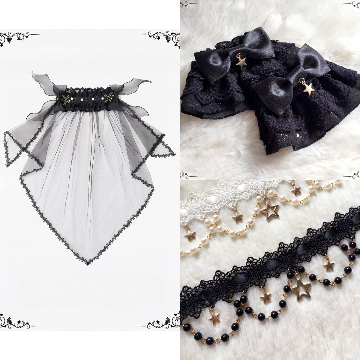 November Sakuya Gothic Constellation Short Sleeve Lolita OP - LolitaEra