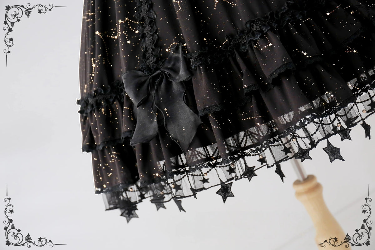 November Sakuya Gothic Constellation Short Sleeve Lolita OP - LolitaEra