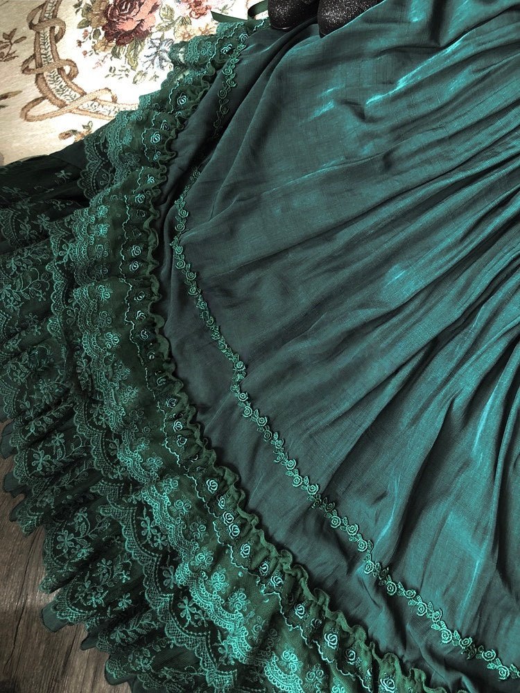 Nyx's Kiss High - Neck Elegant French Lolita Dress - LolitaEraBlackSNyx's Kiss High - Neck Elegant French Lolita Dress
