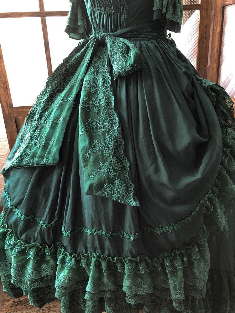Nyx's Kiss High - Neck Elegant French Lolita Dress - LolitaEraBlackSNyx's Kiss High - Neck Elegant French Lolita Dress