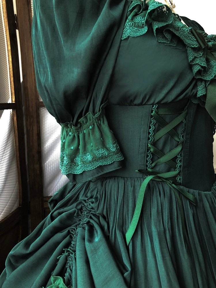 Nyx's Kiss High - Neck Elegant French Lolita Dress - LolitaEraBlackSNyx's Kiss High - Neck Elegant French Lolita Dress