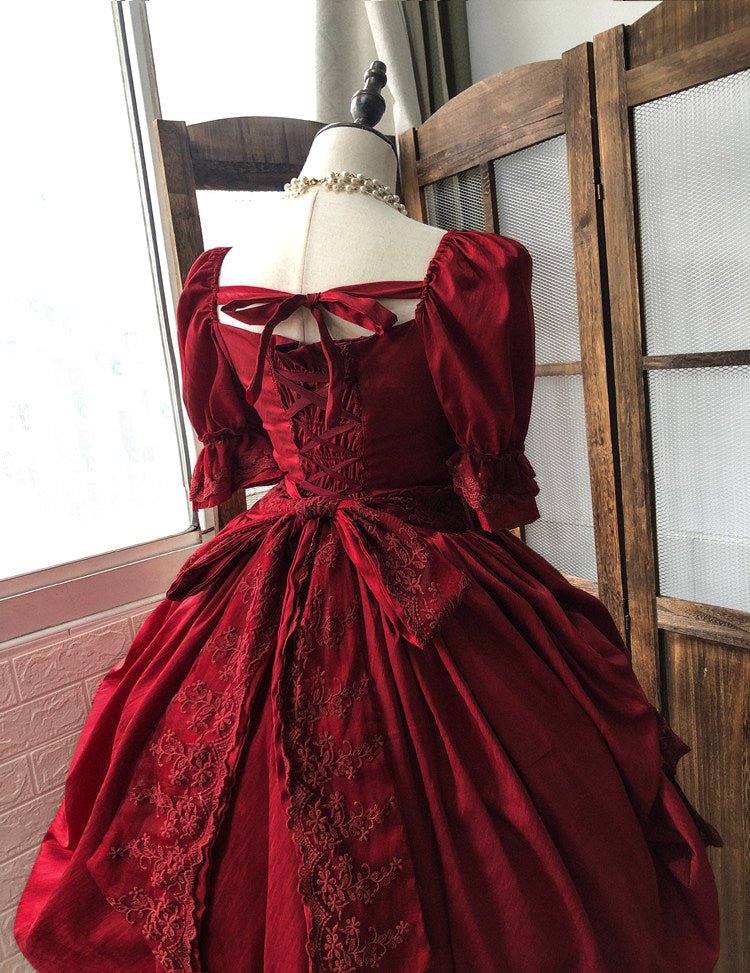Nyx's Kiss High - Neck Elegant French Lolita Dress - LolitaEraBlackSNyx's Kiss High - Neck Elegant French Lolita Dress