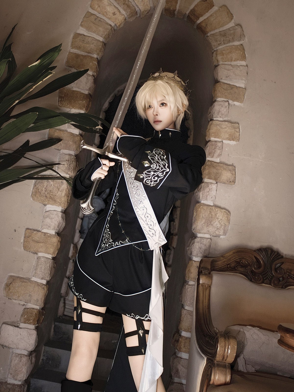 Oathkeeper Sword | Dark Gothic Prince Outfit 1330 - LolitaEraTopSOathkeeper Sword | Dark Gothic Prince Outfit 1330