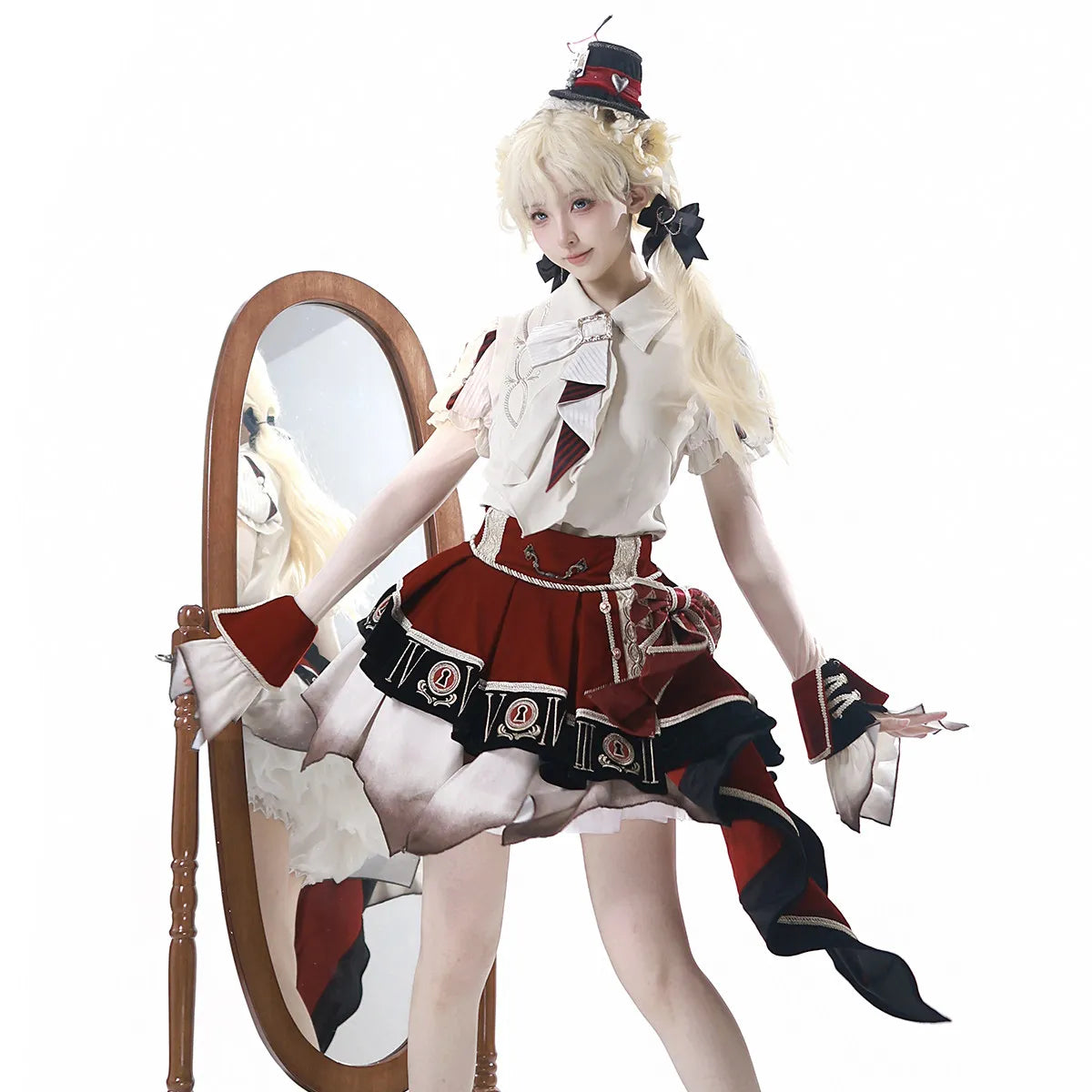 Unknown Star Original Burnt-out Movement Lolita Academy Style Moonlight Lolita White Classical SK Set Summer